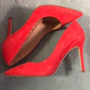 Sam Edelman coral suede pumps